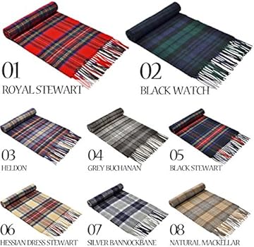 Amazon | (ジョンストンズ) Johnstons マフラー Cashmere Tartans