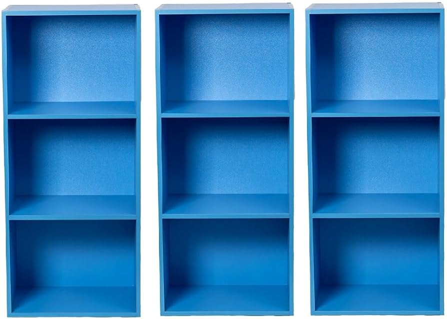 Amazon｜MNK カラーボックス 3段 幅約40.5×奥行約28.5×高さ約88.5cm (3