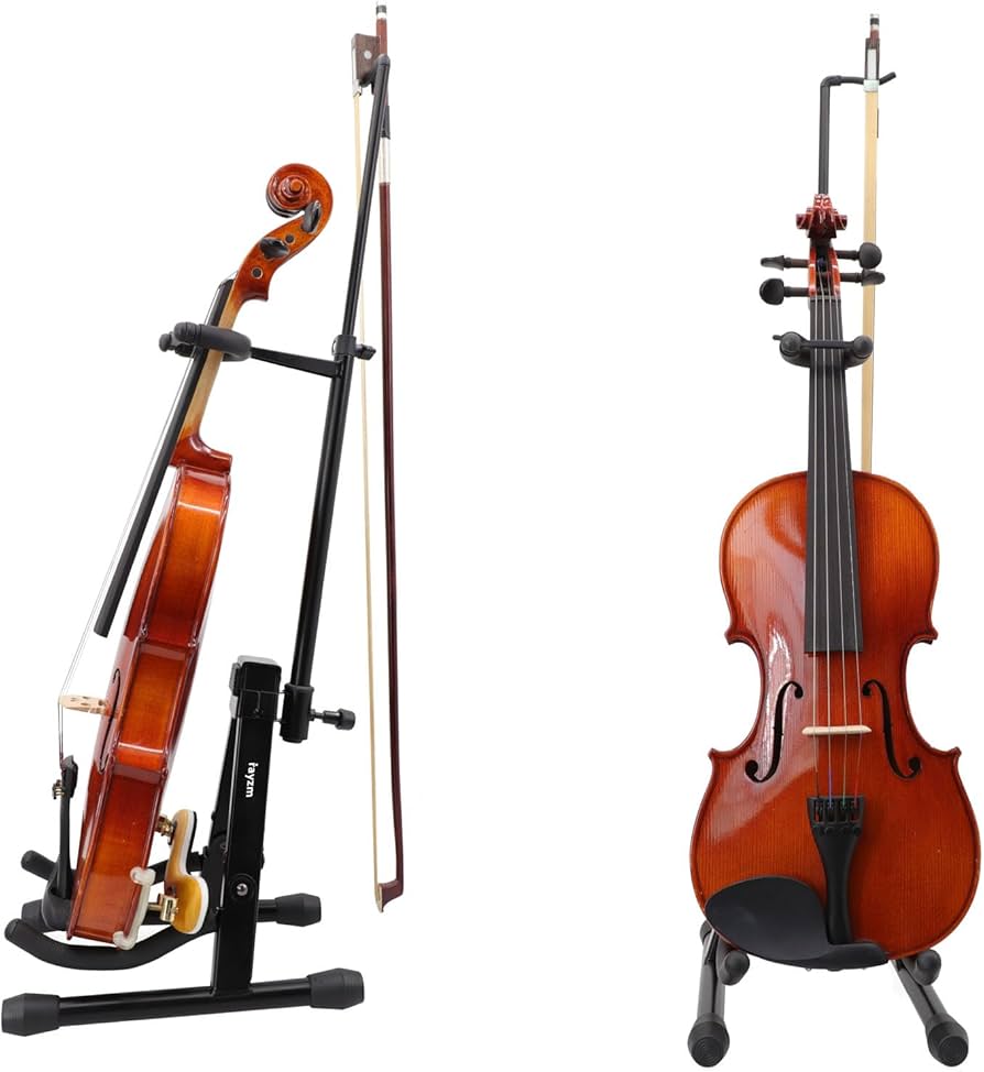 Amazon.com: Rayzm Violin Stand with Bow Holder, Adjustable