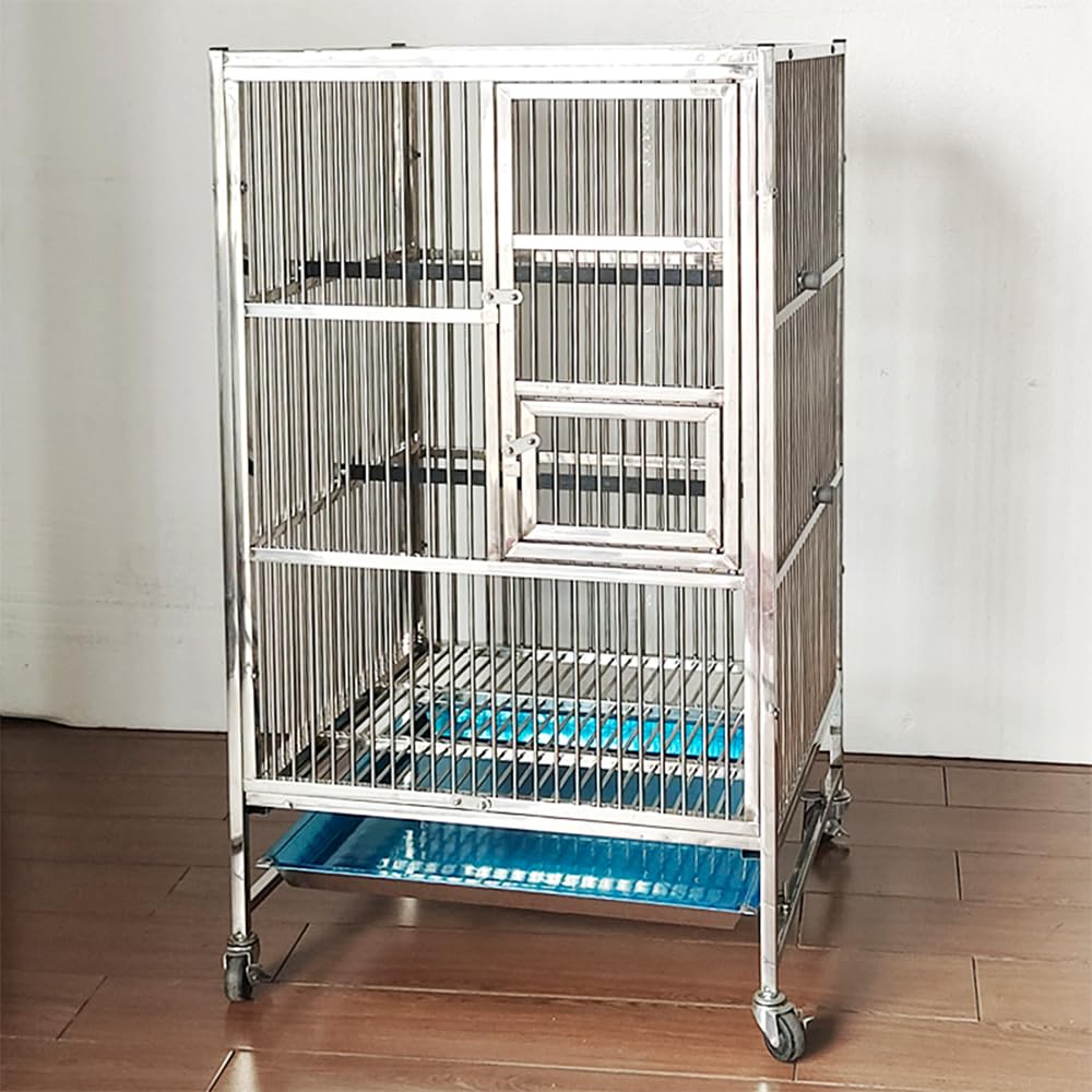 インコ、オウム輸入ケージ【ステンレス素材】 大型さん向きフォ