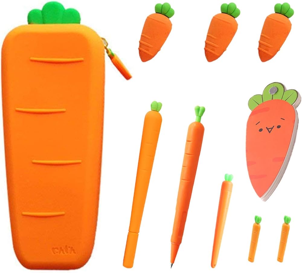 Amazon | かわいい シリコン にんじん ペンケース(Big) シャープ