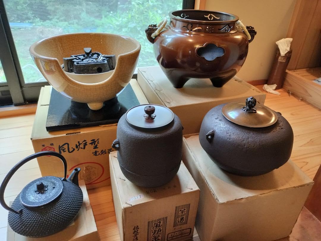 アンティーク】茶道具 風炉釜 茶釜 鉄器 茶道具セット 茶器 茶道 古物