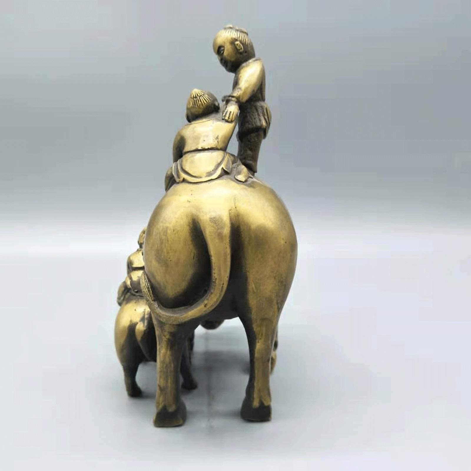 古白銅の子供たち牛の家の装飾品の置物を放します. 古白銅の子供たち牛