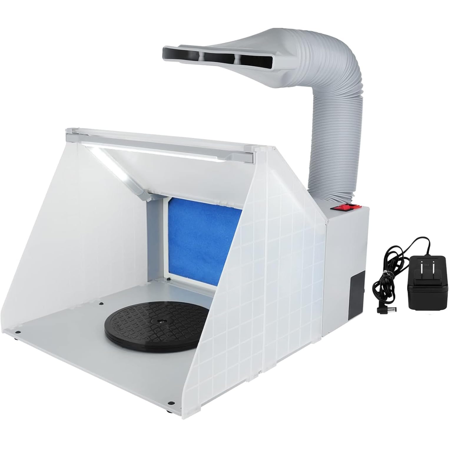 Amazon.co.jp: 照明付きエアブラシスプレーブースキット、換気システム