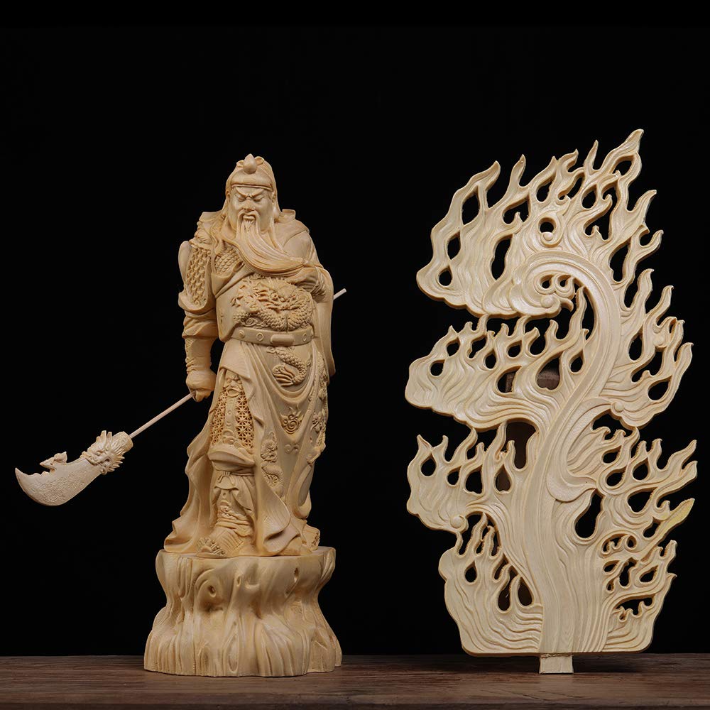 関羽の木彫り彫刻