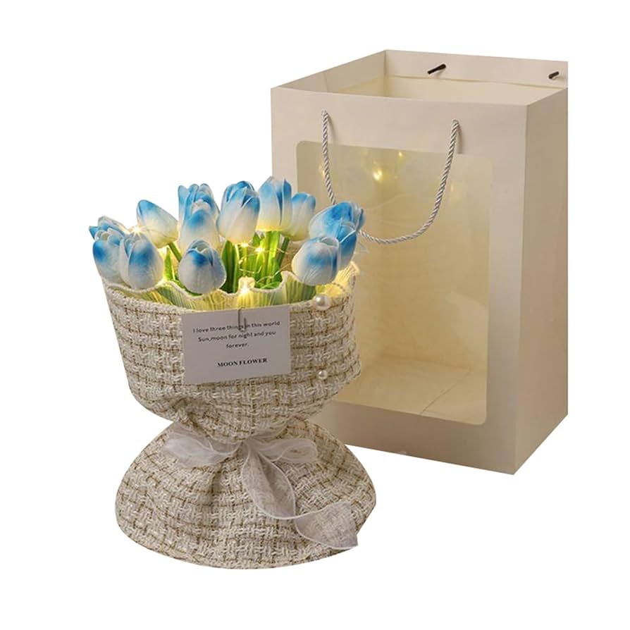 アンティークフランス 手描きチューリップの花束 蓋付きフルーツの木