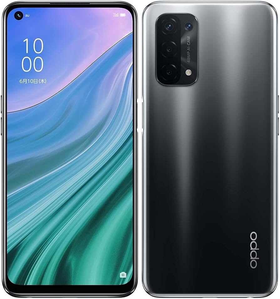 Amazon | KDDI OPPO A54 SIMフリー OPG02 au Mobileシルバーブラック