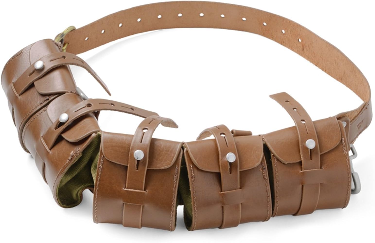 レザーバンダリア 5連 ミリタリー パンク スウェーデン軍 5連 レザー