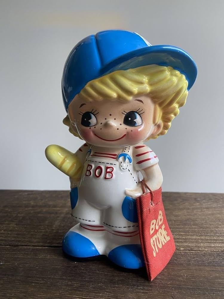 内藤ルネ JUDY 陶器 貯金箱 ピンクの帽子 内藤ルネ JUDY 陶器 貯金箱