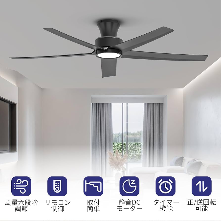 Amazon.co.jp : 【節電-5年保証】TALOYA シーリングファンライト 調光