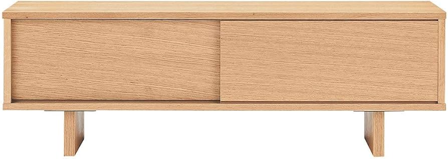 Amazon.co.jp: 無印良品 オーク材AVラック薄型(引戸)・幅110cm 幅110