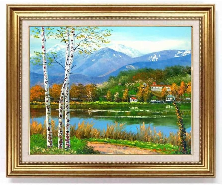 油彩画 水辺の風景 水辺の風景」 by 齋藤義雄｜Artmeter｜暮らしを彩る