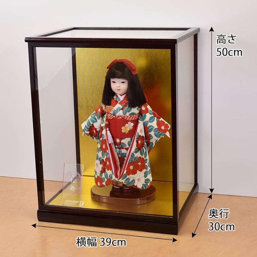 市松人形 8号 薔薇 錦紗縮緬 アンティーク 袷 着物 ＊ ドール 人形 難