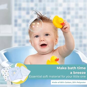 Amazon.com : Spasilk Bath Hooded Towels & Washcloths Set for