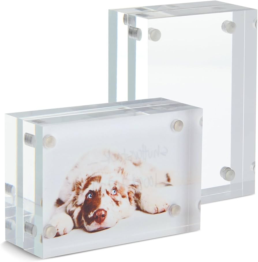 Amazon.com - Juvale Magnetic Acrylic Picture Frame - 3 x 2 x 1.2
