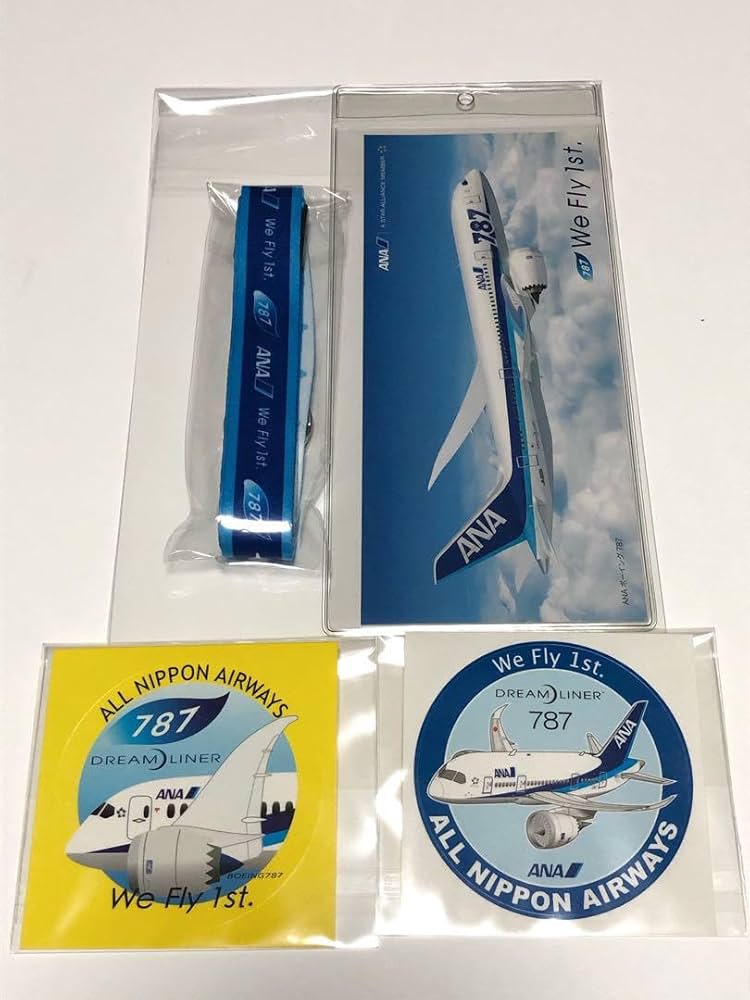 ANA 787-10 初就航 搭乗記念品 ネックストラップ ステッカー セット