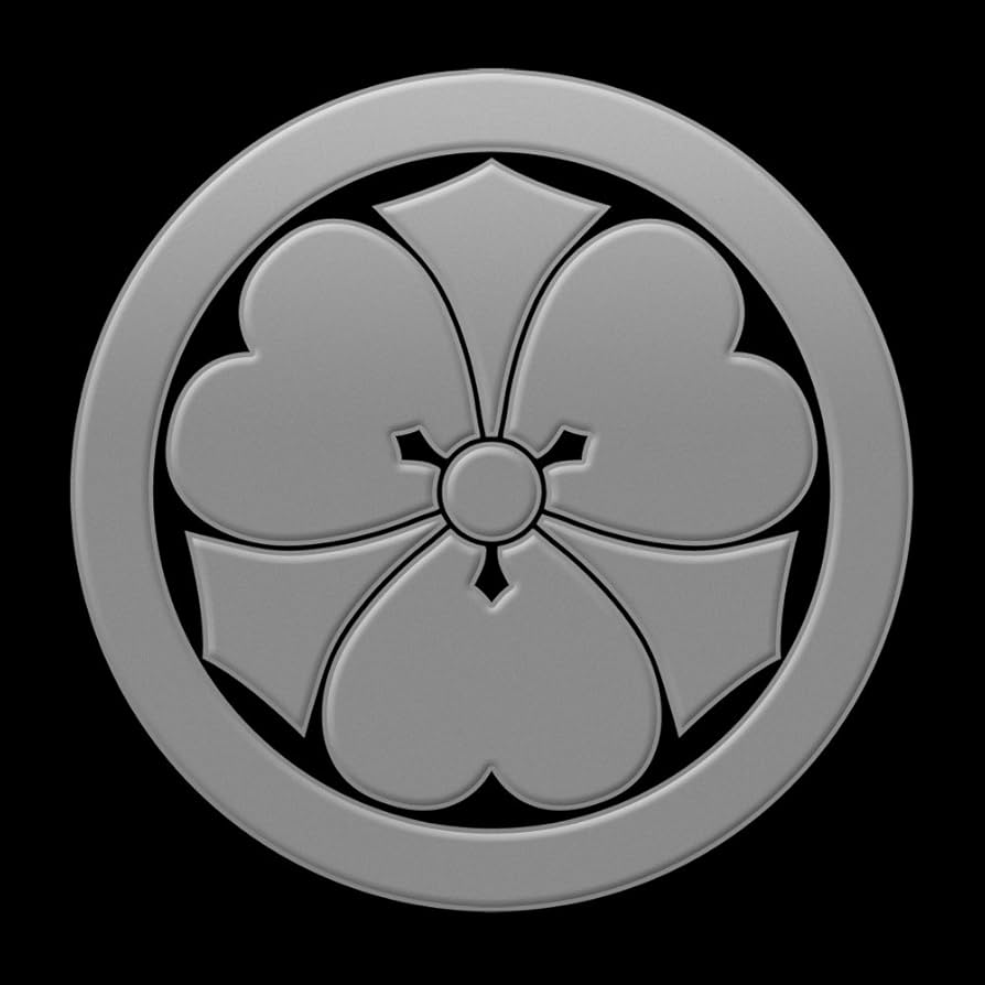 Amazon.co.jp: 蒔絵シール 家紋ステッカー 「丸に剣片喰 金・銀セット