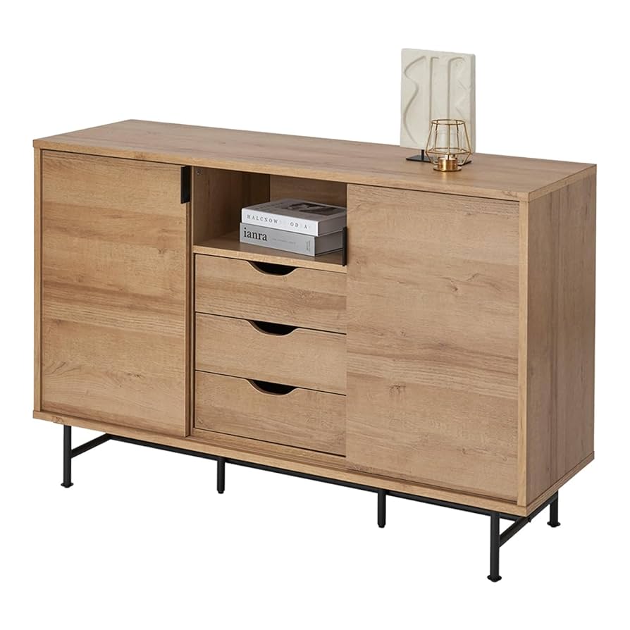 LOWYA/美品】ロウヤ 国産 サイドボード 収納 棚 キャビネット チェスト