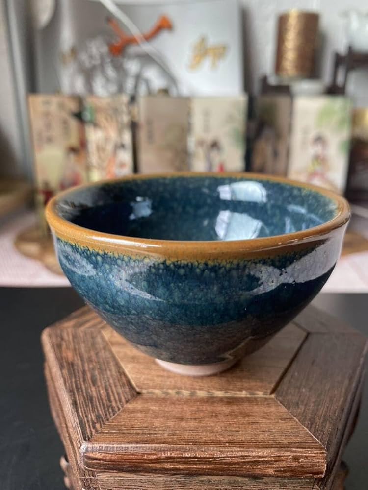 中国 窯変 天目茶碗 時代箱付 N 6511 中国 窯変 天目茶碗 時代箱付 N 6511