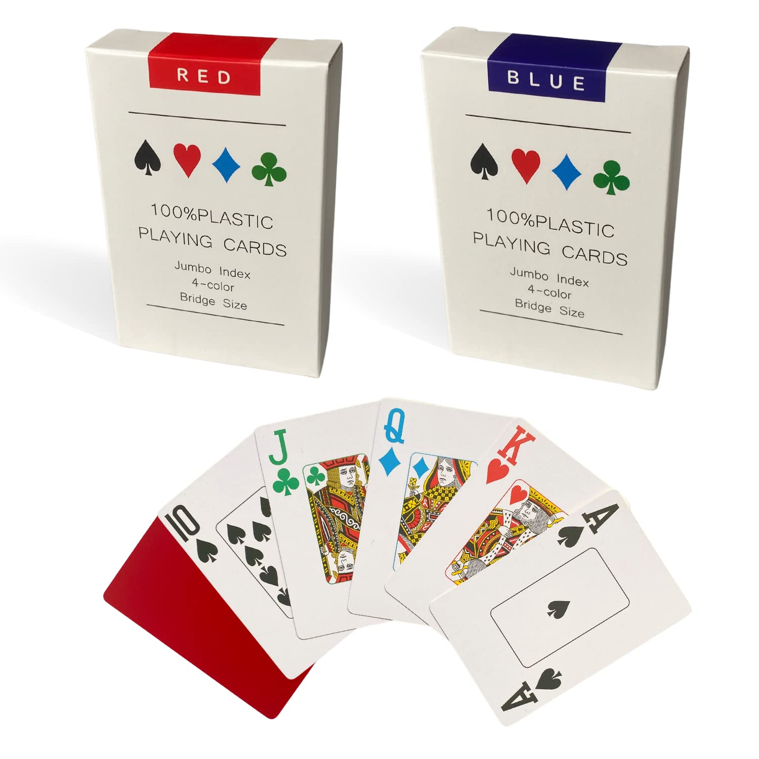 T＆M ポーカー用プラスチックトランプ 防水（赤・青50セット) T＆M