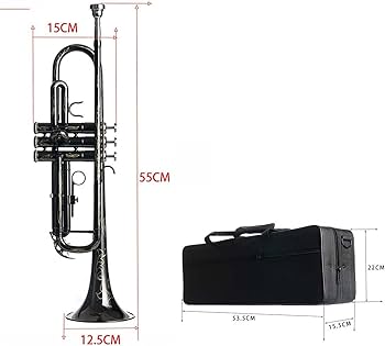 Amazon.co.jp: ブラックニッケルトランペット ボディカービングB