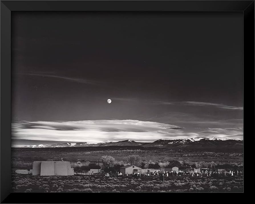 Amazon.co.jp: ArtDirect Moonrise、ニューメキシコ州ヘルナンデス