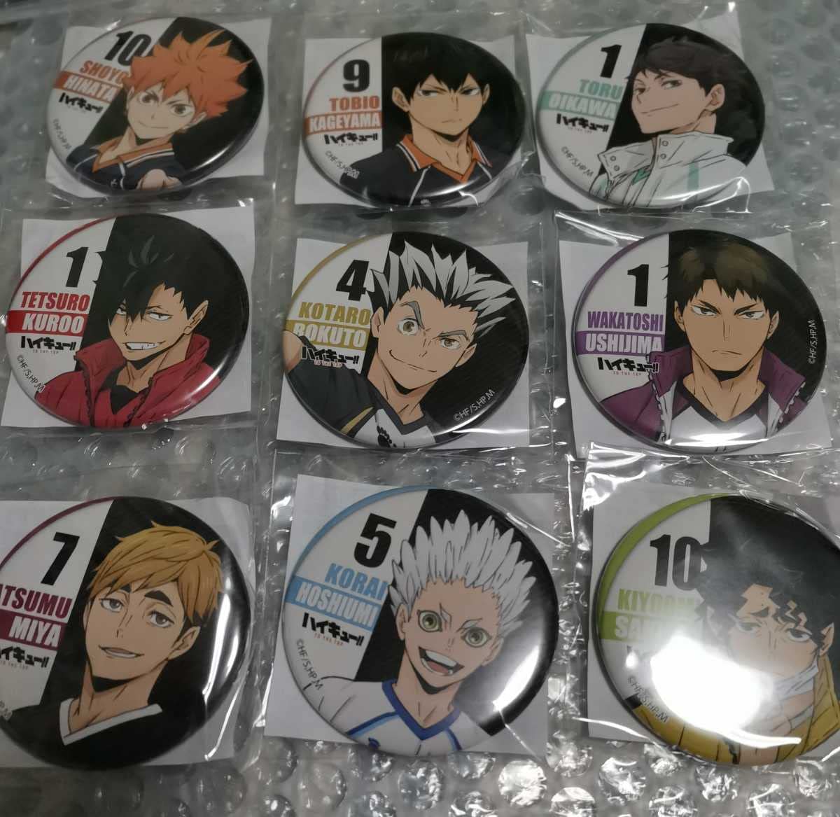 ハイキュー!! ナンジャタウン 百鬼夜行 ラリー メタリック缶バッジ 全9
