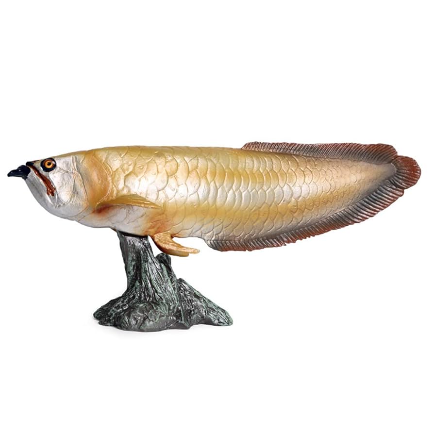 新作1 36cmアロワナ 魚模型 フィギュア レプリカ 魚オブジェ 金色