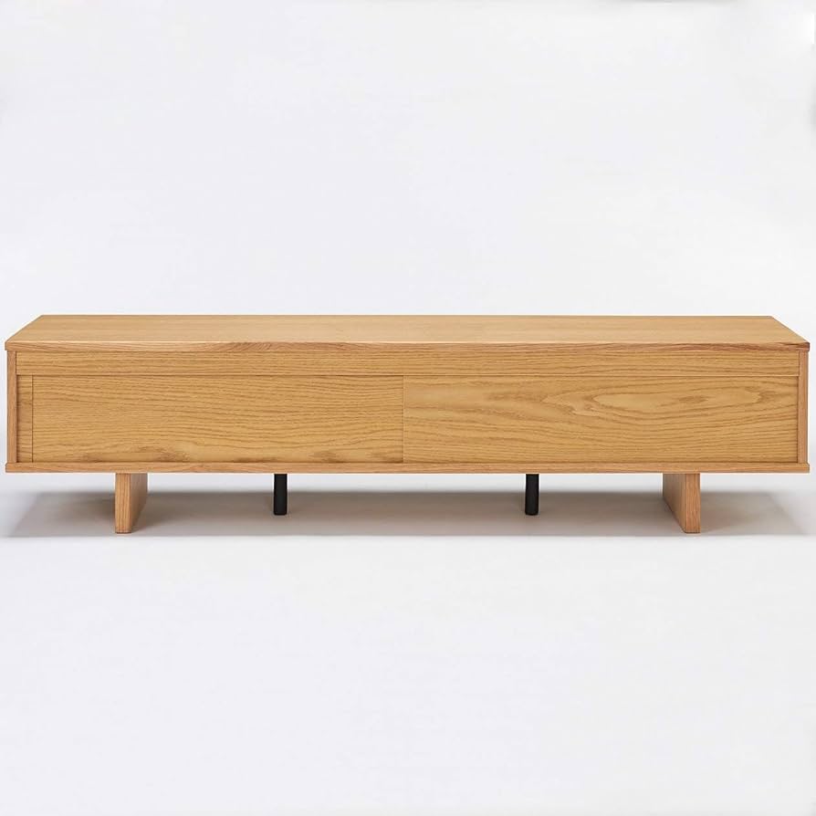 Amazon.co.jp: 無印良品 オーク材AVラック薄型(引戸)・幅150cm 幅150