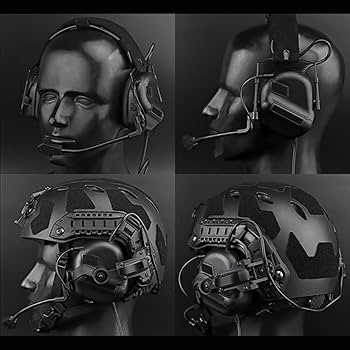 Amazon.co.jp: タクティカルヘッドセット、ヘルメット型タクティカル