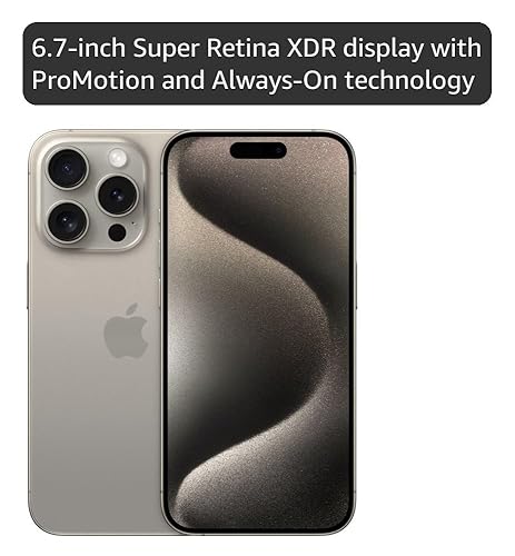 Amazon.com: Apple iPhone 15 Pro Max, 256GB, Natural Titanium