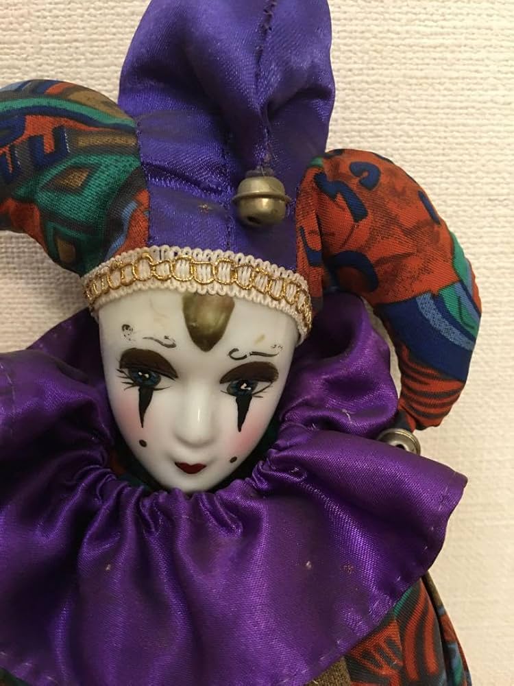 Amazon.co.jp: ピエロ人形 アンティークドール ビスクドール 置き物