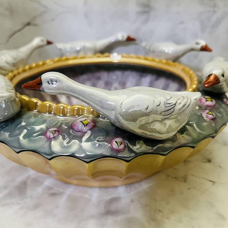 オールドノリタケ アールデコ ラスター彩 ピエロ 置物・トレー