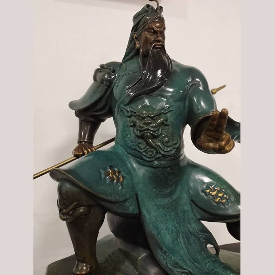 関羽立像 関公 関二爺 人物画 中国水墨画 関羽立像 関公 関 夜読春秋