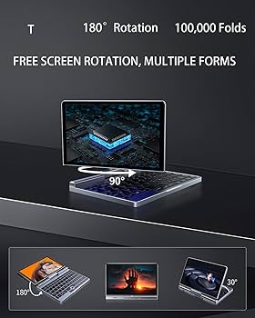 Amazon.com: KOOFORWAY 8 Inch 2-in-1 Mini Laptop,HD Rotatable Touch