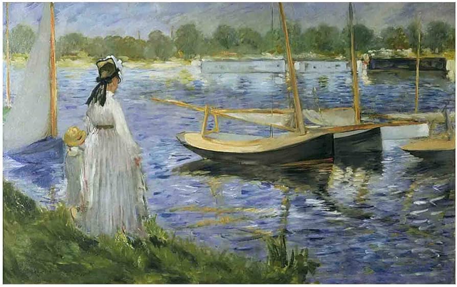 Amazon.co.jp: エドゥアール・マネのセーヌ川 印象派の絵画 油絵