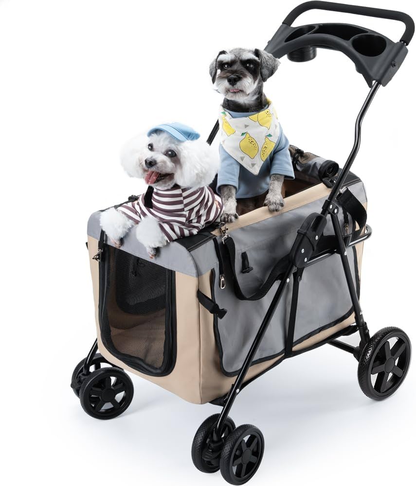 Amazon.co.jp: Pandaloli ペットカート 犬 バギー ベビーカー:中型犬