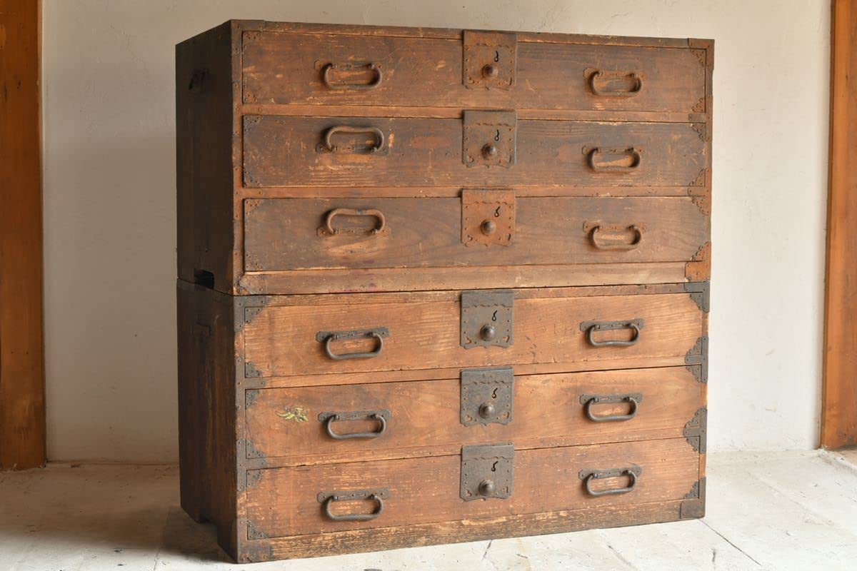 海外輸入】 Amazon.co.jp: タンス 昭和レトロ 和家具 古民具 骨董品