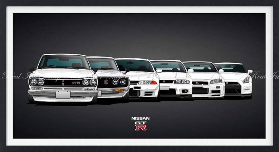 日産スカイライン、ハコスカS20 ポスター4枚、製作用パネル1枚セット