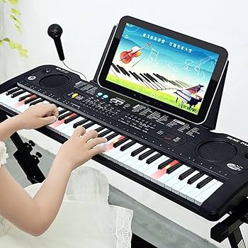 Amazon.co.jp: Catonlifer 電子ピアノ 61鍵 初心者用 光る鍵盤 子供