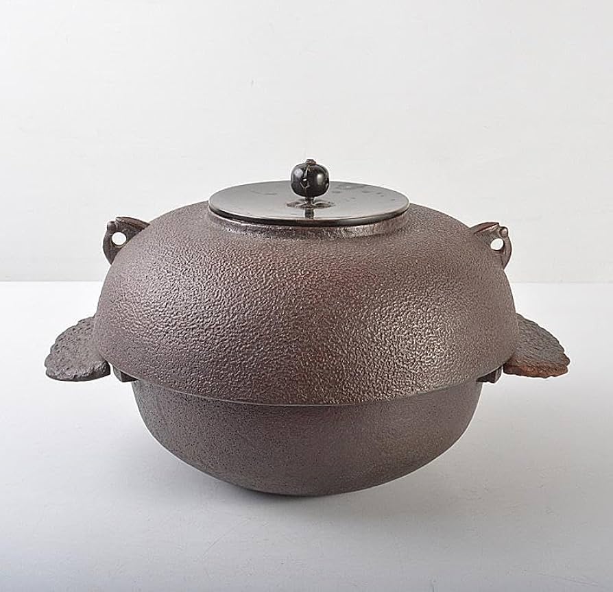 茶道具 人間国宝 釜師 高橋敬典作 丸釜 鉄釜 共箱 7935C 【公式通販】