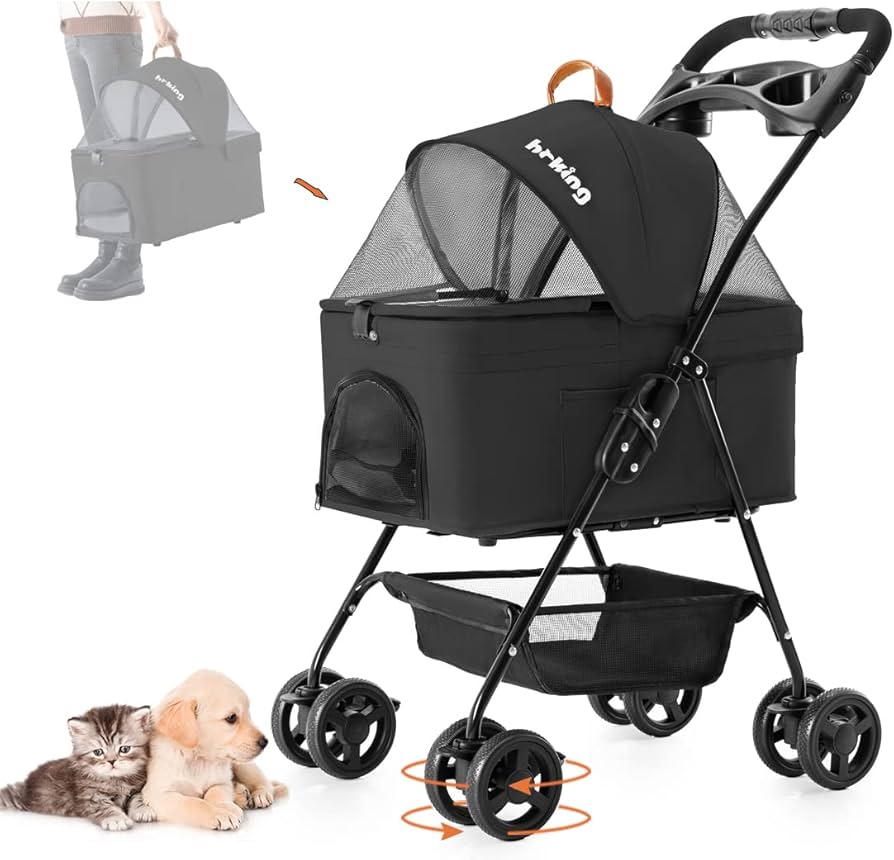 Amazon.co.jp: HRking 分離型 ペットカート 2Way 軽量 折りたたみ 犬用