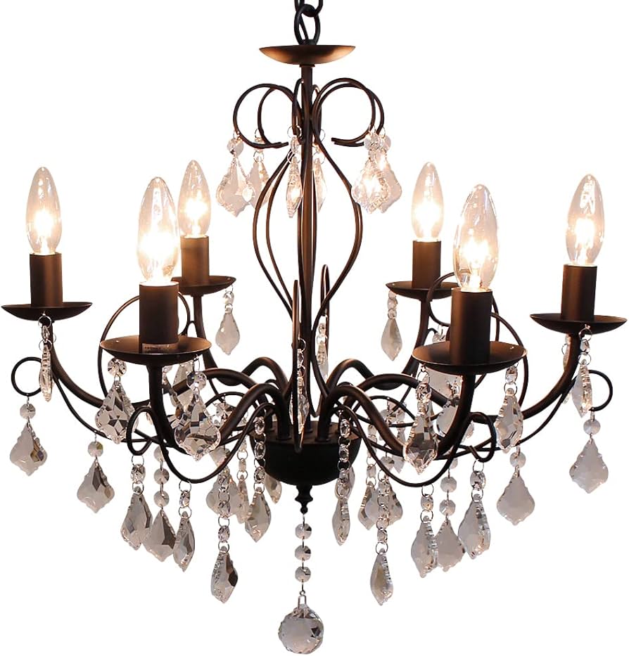 ムーラ シャンデリア 6灯 ブラック Amazon.co.jp : ムーラ