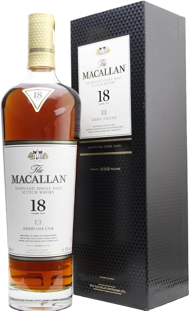 Amazon.co.jp: ザ・マッカラン シェリーオーク 18年 700ml 【ドライ