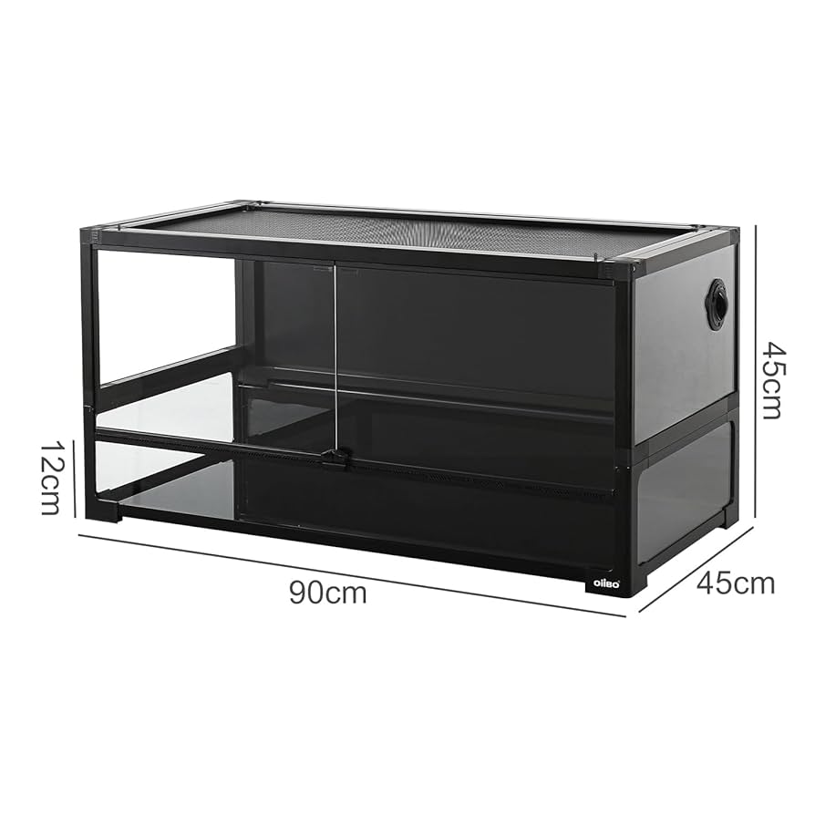爬虫類ケージ 90×45×45㎝ ストッパー 全コーキング 爬虫類ケージ 90×45