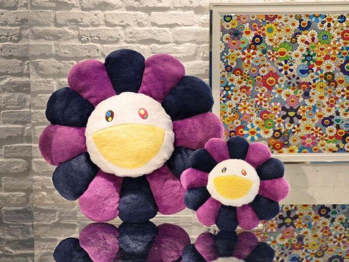 お花クッション 村上隆 ローズレッド 村上隆 お花 フラワー クッション