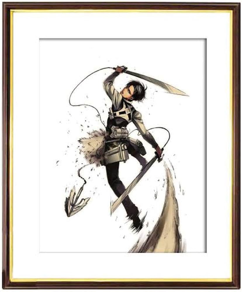 セブンイレブン 額入りアート リヴァイ 進撃の巨人 複製原画 版画