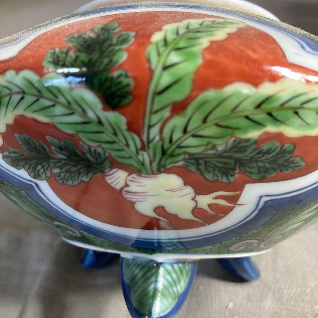 源右衛門】古伊万里の伝統 日本の名窯 舘林源右衛門作 染錦亀甲松