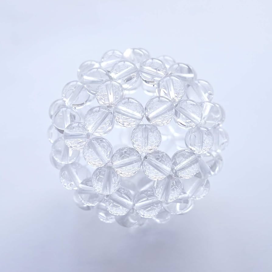 神聖幾何学フラーレン（クリスタルクォーツAAA 10mm ） プチ誕生日鑑定付き