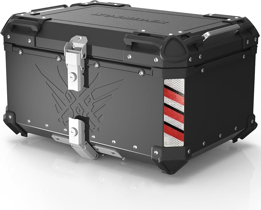 Amazon | MinoLuxy バイク用リアボックス 55L/65L アルミ製トップ